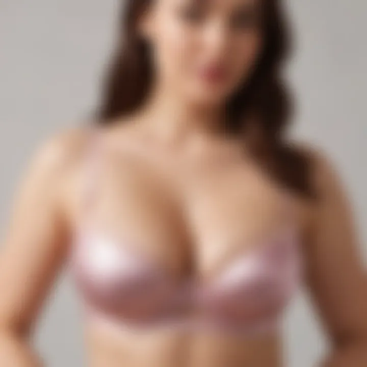 Conceptual representation of body positivity associated with cupless strappy bras.