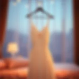 Elegant spaghetti strap nightgown in soft fabric