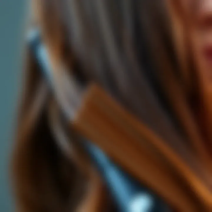 Close-up of healthy, shiny hair after styling