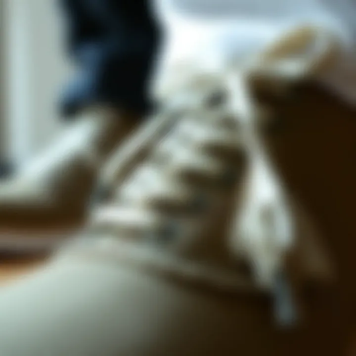 Sustainable Choices: Eco-Friendly Shoe Materials Close-up of eco-friendly materials used in shoes