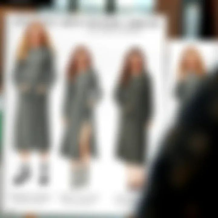 Mood board featuring different styling options for midi hoodie dress