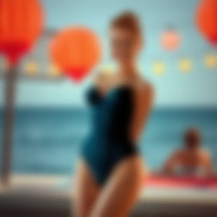 Classic 1950s two-piece bathing suit