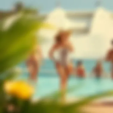 Vintage swimwear advertisement from the 1950s