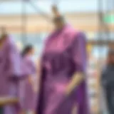 Elegant lilac set outfit displayed on a mannequin