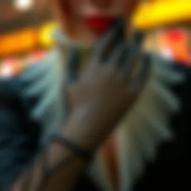 Creative styling ideas featuring fishnet gloves