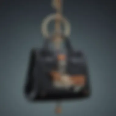 Keychain as a Fashion Statement A stylish individual showcasing their Halloween keychain attached to a chic bag.