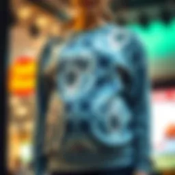 Stylish pregnancy sweatshirt design featuring modern patterns