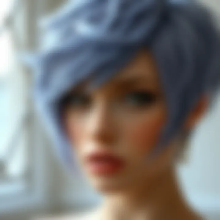 Close-up of a textured pixie cut lace wig, showcasing its intricate design.