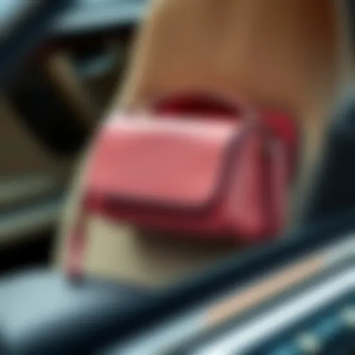 Stylish car purse holder showcasing elegant design