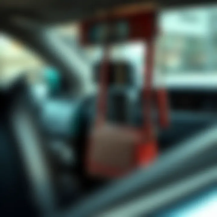 Variety of purse holders showcasing different materials