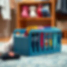 Versatile sock organizer showcasing various designs and colors.