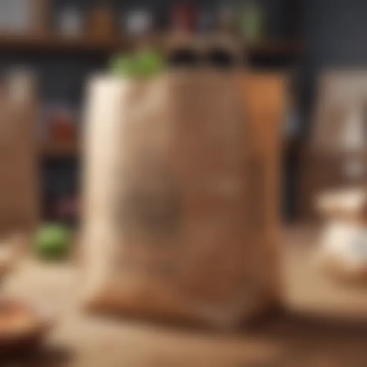 Infographic illustrating best practices for food storage in paper bags