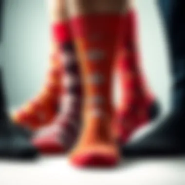 A diverse selection of sock materials for formal attire