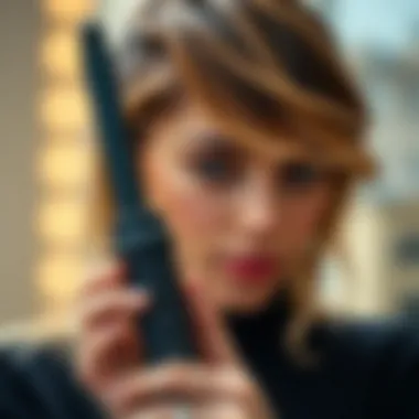 Showcasing safety features of a cordless curling iron