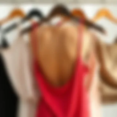 Diverse Fabric Textures of Backless Camisoles A collection of backless camisoles in various fabric textures