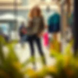 Stylish Bermuda length leggings in a casual setting