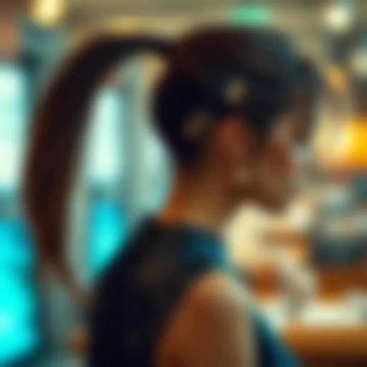 Contemporary styling inspirations for long clip ponytails