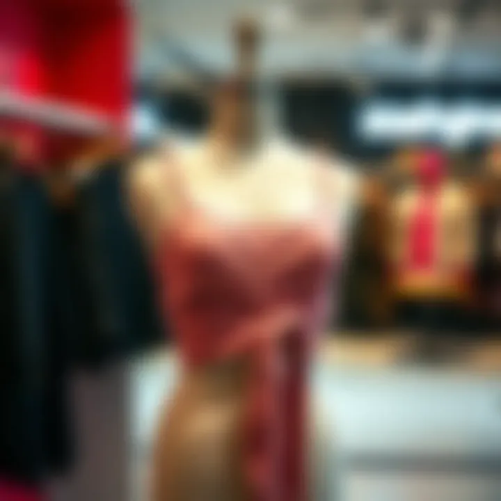 Boutique Display of Self-Tie Crop Top Self-tie crop top displayed on a mannequin in a trendy boutique