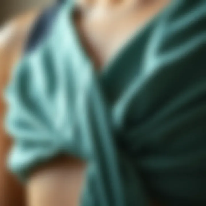 Fabric Texture and Sustainability Close-up of fabric texture showcasing sustainable options for self-tie crop tops