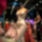 Elegant bandeau bodycon dress on display