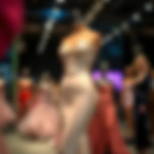 Elegant bandeau bodycon dress on display