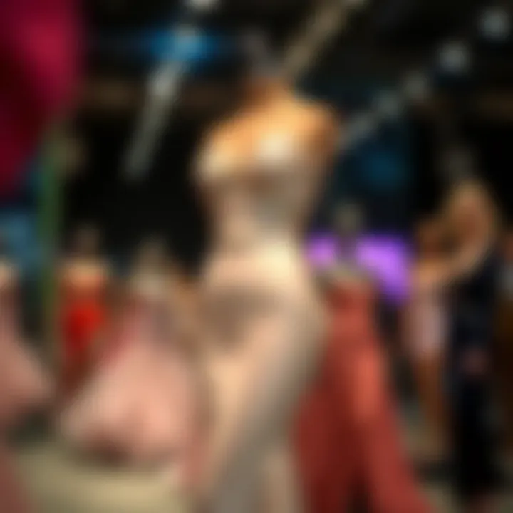 Elegant bandeau bodycon dress on display