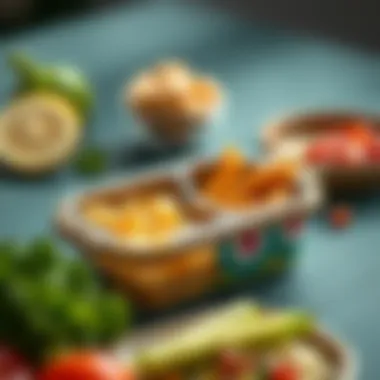 Eco-Friendly Divided Container Design A close-up of a divided container made from eco-friendly materials.