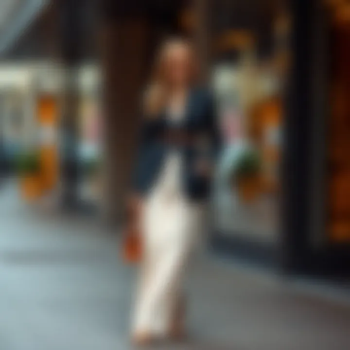 A chic outfit styled with high waist belted wide leg pants for a formal occasion