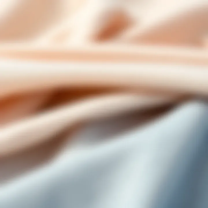 A close-up of fabric swatches showcasing the texture and quality of cotton blends.