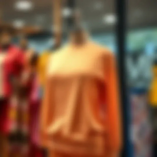 A stylish plus size cotton blend top on a mannequin displaying vibrant colors.