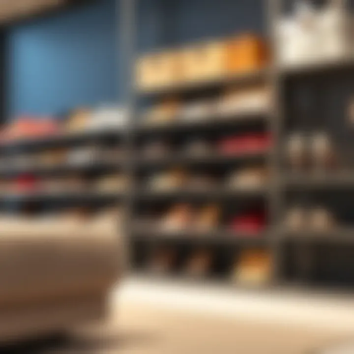 Creative shoe organization strategies on shelving units