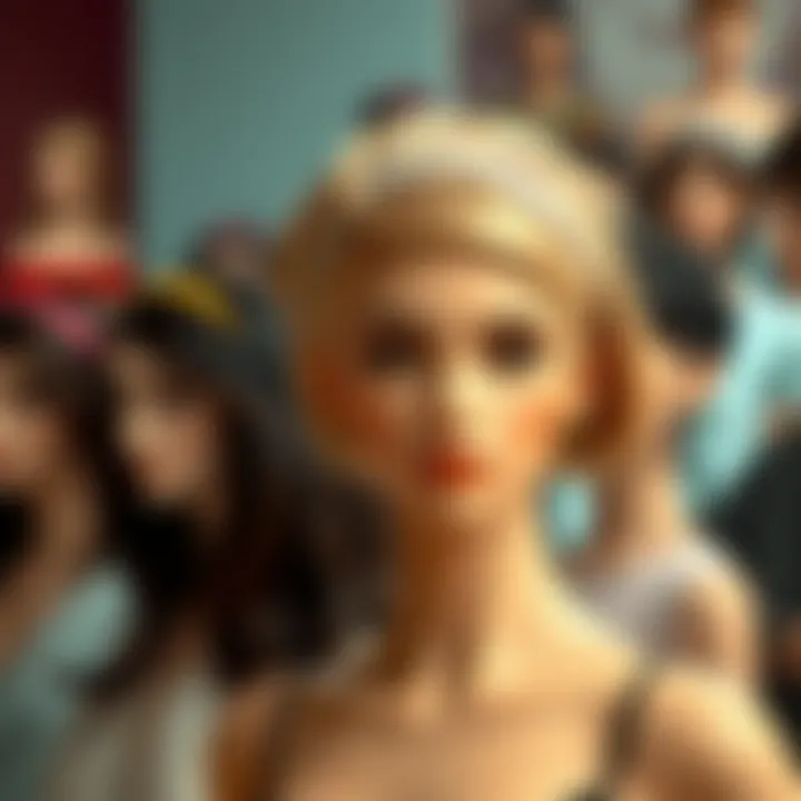 Stylish array of short headband wigs displayed elegantly