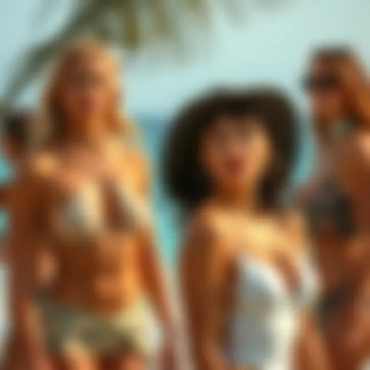 Diverse Styling Options for Tankinis in Various Contexts Diverse styling options for tankinis in various contexts