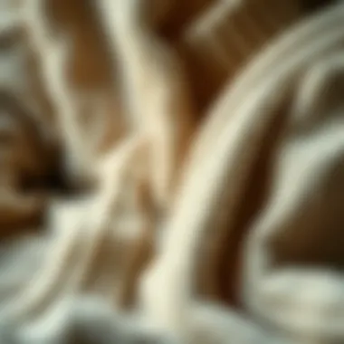 Close-up of the luxurious fabric of a sweater lounge set showcasing texture and quality