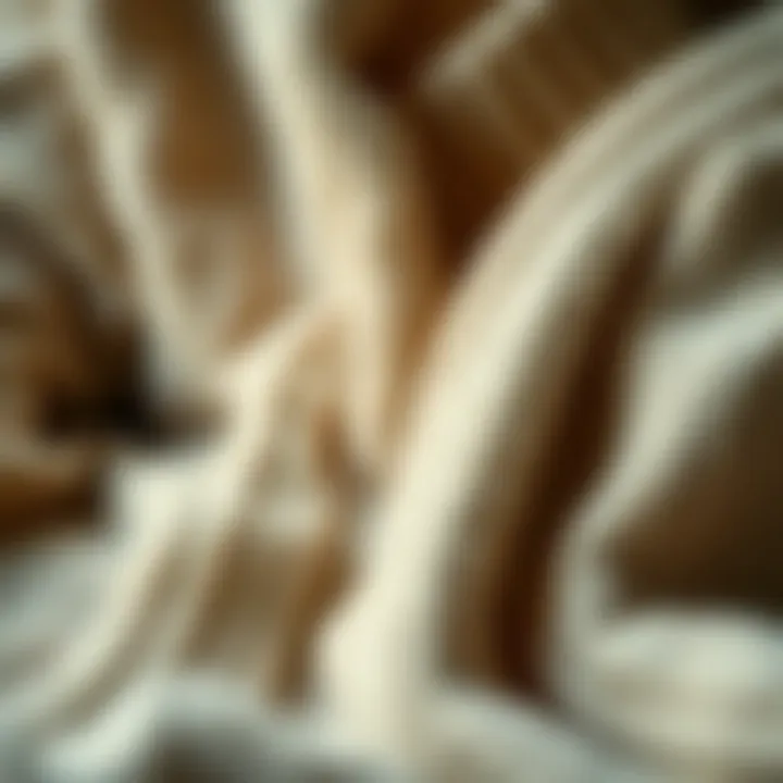 Close-up of the luxurious fabric of a sweater lounge set showcasing texture and quality