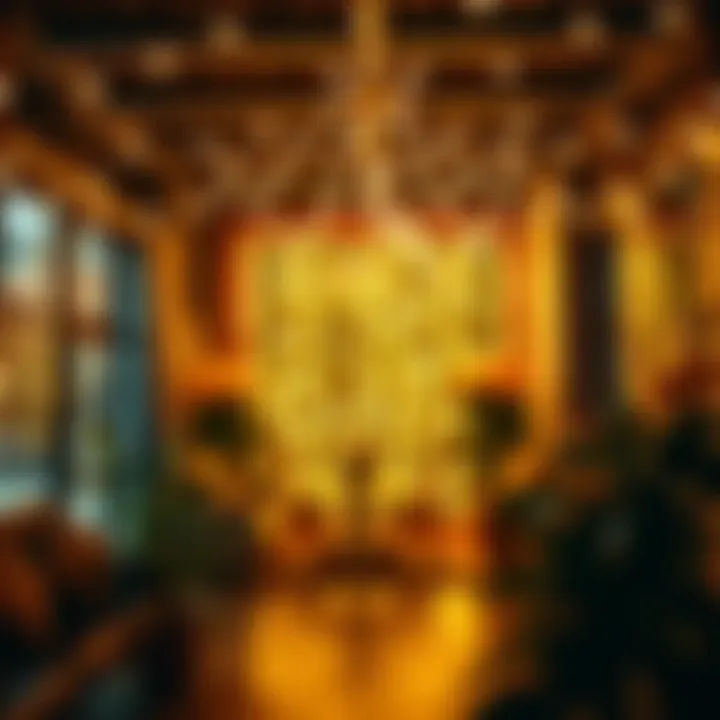 An indoor setting showcasing string lights enhancing decor