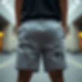 Stylish casual shorts displayed on a neutral background