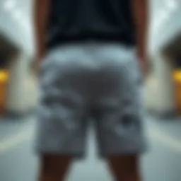 Stylish casual shorts displayed on a neutral background