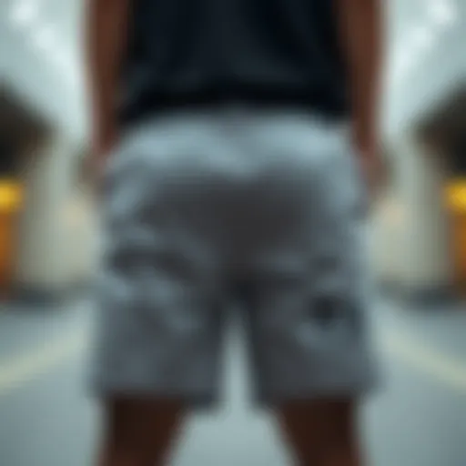 Stylish casual shorts displayed on a neutral background