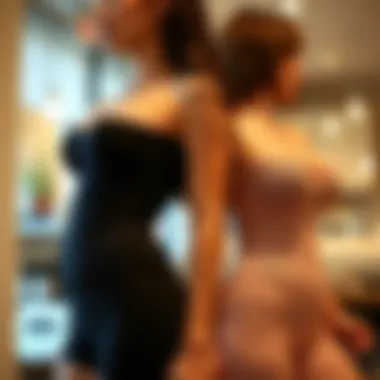 A side-by-side comparison of traditional waist trainers and over the shoulder designs.