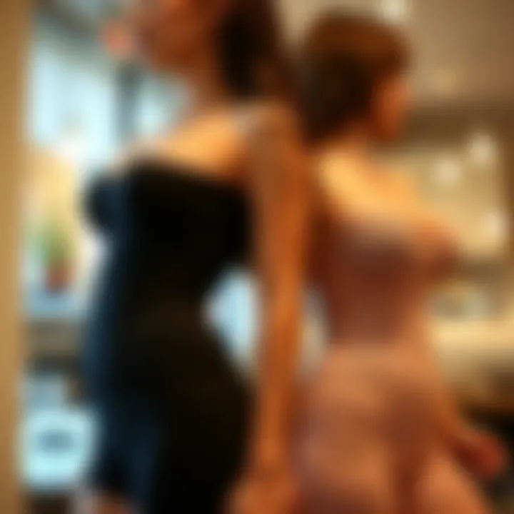 A side-by-side comparison of traditional waist trainers and over the shoulder designs.