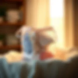 A close-up of a small mesh laundry bag filled with delicate garments.