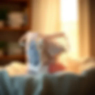 Protecting Delicates with Mesh Laundry Bags A close-up of a small mesh laundry bag filled with delicate garments.