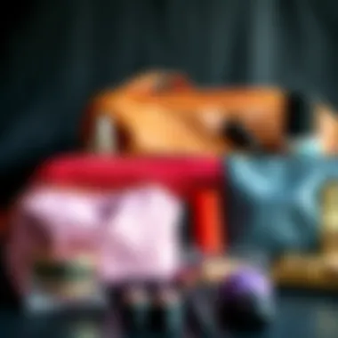 Variety of materials used in makeup bags