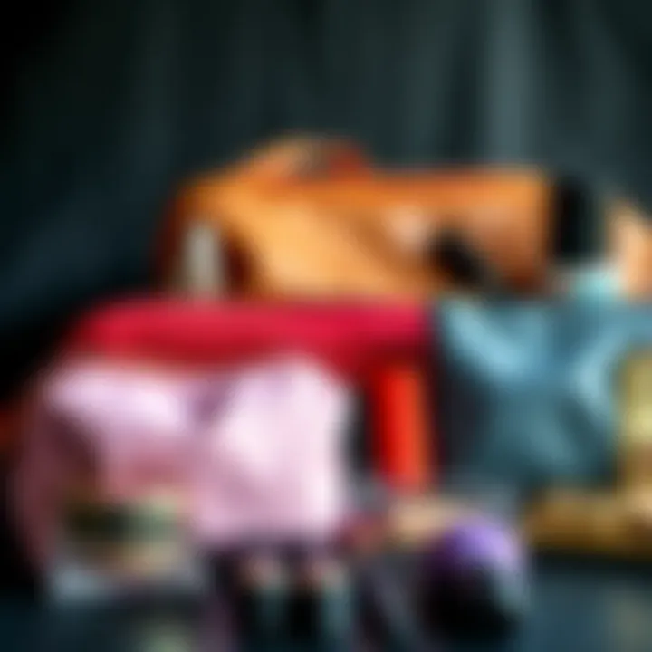 Variety of materials used in makeup bags