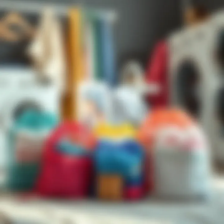 Diverse Options of Mesh Laundry Bags An array of small mesh laundry bags in various colors and sizes.