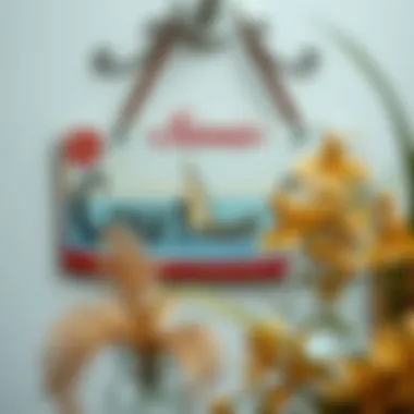 Artistic Coastal Theme Vintage Sign Artistic vintage sign featuring a coastal theme