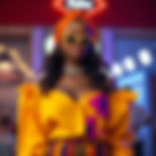 Vibrant Waisted Outfit A stylish outfit showcasing the waisted by Keke trend with vibrant colors and patterns.