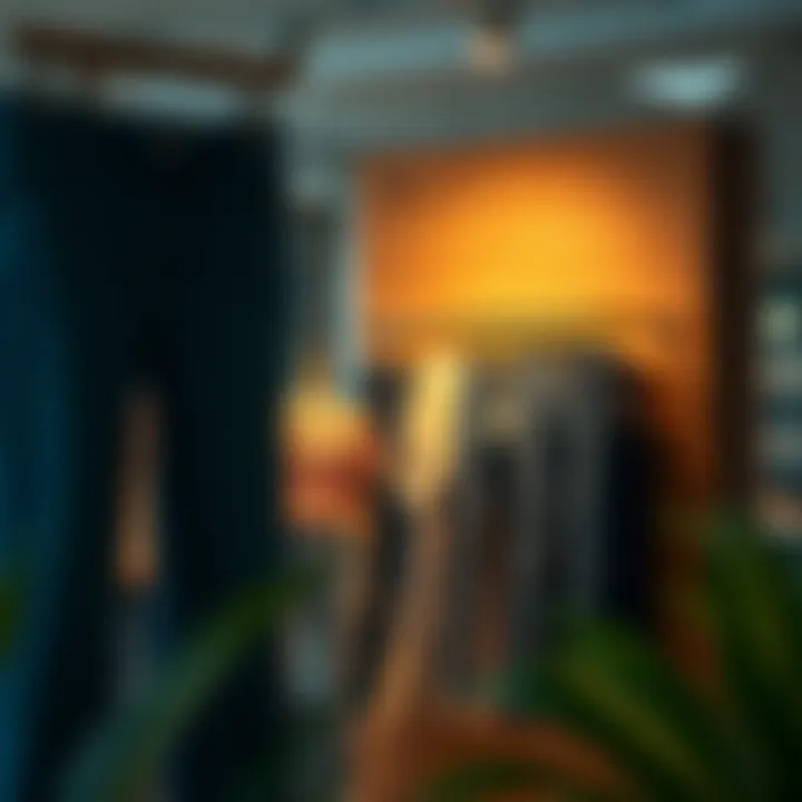 Eco-friendly jeans displayed in a chic setting