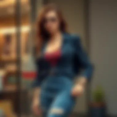 Stylish denim with a lifting effect